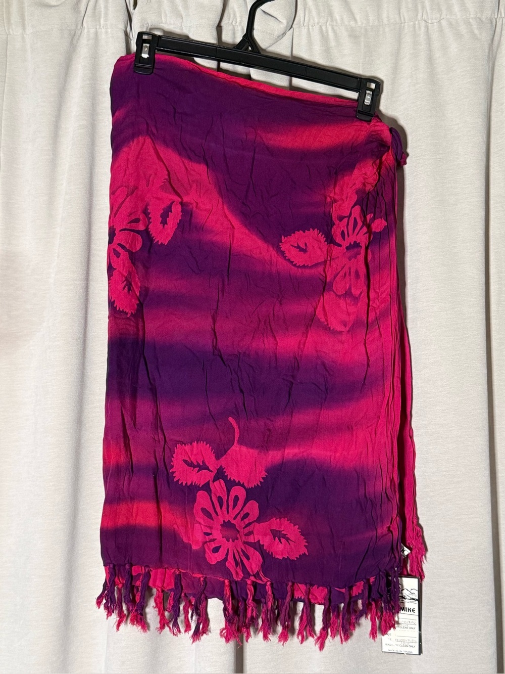NWT O.K. Mike Bohemian Tropical Hawaiian Wrap Skirt - Made in Indonesia